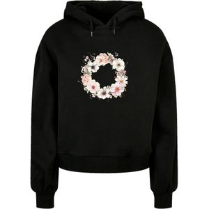 Sweatshirt 'Pink Floral Wreath - Decorative Spring Flower'