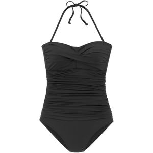 Lascana Badpak - Bandeau-Look - Zwart - Nylon