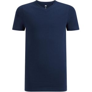 WE Fashion Basic T-shirt Donkerblauw