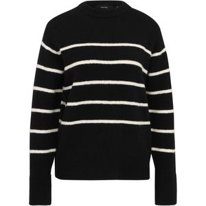 Vero Moda Trui Vmflawless Ls O-neck Pullover Ga No 10320487 Black/w. Birch Dames
