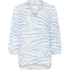 Kaffe Blouse 'Edita Amber' lichtblauw / wit