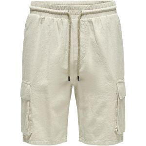 ONLY&SONS - ONSSINUS CARGO 0007 COT LIN SHORTS - Heren - Bermuda shorts