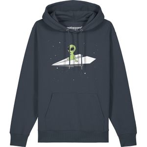 Sweatshirt ' Alien on a paper plane '