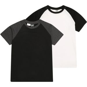 Urban Classics - Boys Raglan Contrast 2-Pack Kinder T-shirt - Kids 110 116 - Multicolours
