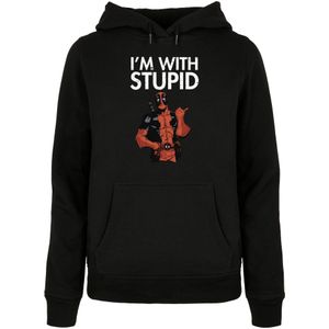 Sweatshirt 'Deadpool - I Am With Stupid'