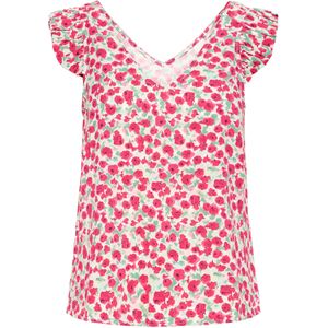 ICHI Top 'IHAYA' groen / rosa / rood / wit