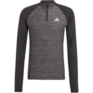 adidas Performance Gym+ Training 3-Stripes Longsleeve met Korte Rits - Heren - Zwart