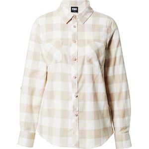 Urban Classics - Turnup Checked Flanell Blouse - XS - Creme