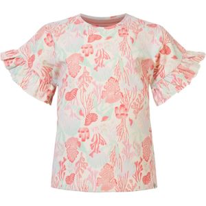 Noppies Girls Tee Estelle short sleeve all over print Meisjes T-shirt - Whitecap Gray