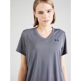 Under Armour Tech SSV- Solid Dames Sportshirt - Grijs