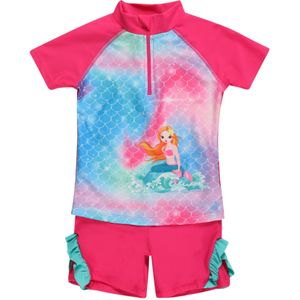 Playshoes Zwempak Zeemeermin Uv-werend Roze 2-delig Mt 74/80