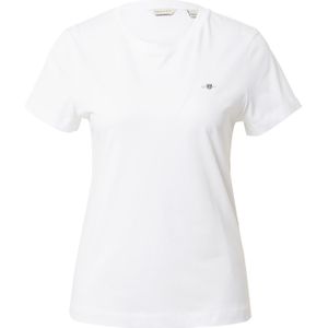 Gant Shield Regular Fit T-shirt Met Korte Mouwen Wit XS Vrouw