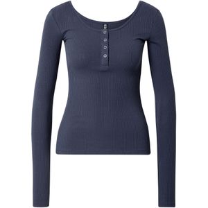 PIECES Ribgebreide Longsleeve PCKITTE met Biologisch Katoen Zwart