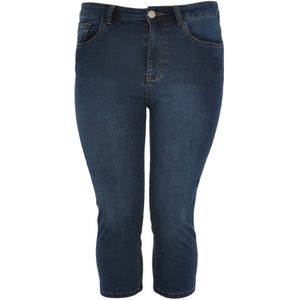 Yoek High Waist Skinny Capri Jeans Dark Denim