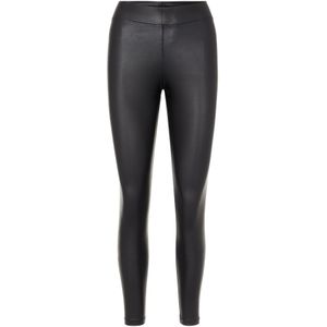 PIECES Imitatieleren Legging PCNEW Zwart