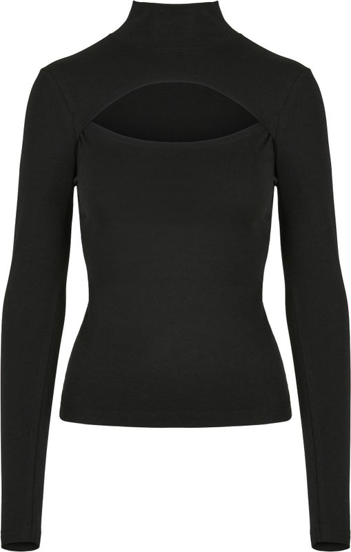 Urban Classics - Cut-Out Turtleneck Longsleeve top - Zwart
