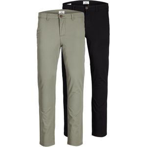 JACK & JONES JEANS INTELLIGENCE Slim Fit Broek JJIMARCO JJDAVE Zwart/Groen - (set van 2)