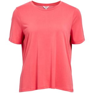 Object Objannie S s T-shirt Noos Tops T-shirts Dames - Shirt - Roze