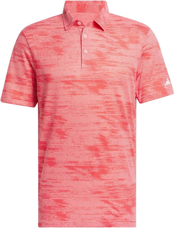 adidas Performance Ultimate365 Textured Stripe Poloshirt - Heren - Roze