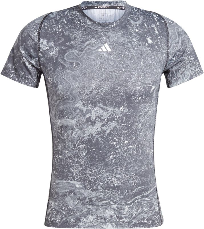 adidas Performance Techfit AOP Training T-shirt - Heren - Grijs