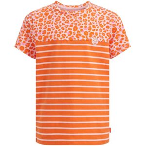 WE Fashion Gestreept T-shirt Oranje