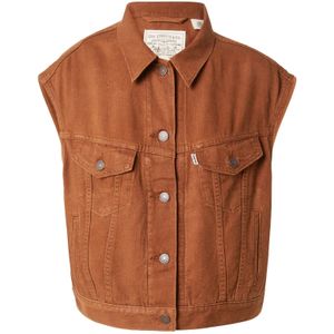 Bodywarmer 'SHRUNKEN 90S VEST STOP FLAXING IN LINEN DENIM'