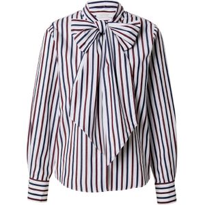 Rich & Royal Blouse navy / bourgogne / wit