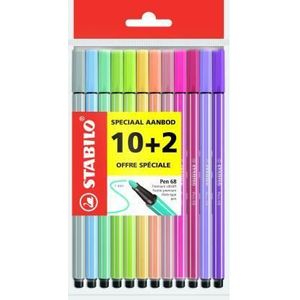 Stabilo Pen 68 Pastel ECO-pack 10+2 SPECIAL OFFER