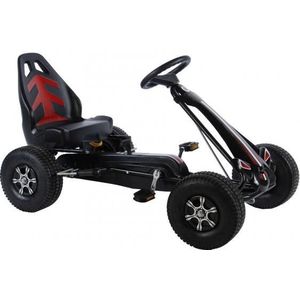 Volare Go Kart Racing Car - Jongens - Groot - Luchtbanden - Zwart