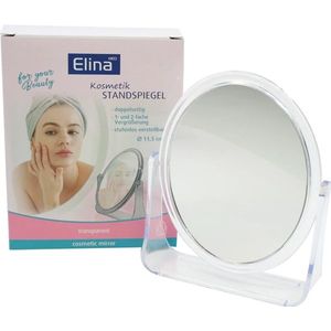 Elina Ovale Make-up Spiegel - Reisspiegel - met 2x Vergroting - Kantelbaar - 13cm