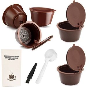 5x Dolce Gusto Herbruikbare Koffie Cup - Milieuvriendelijk - Duurzaam - Complete Set - Koffiecapsule - Navulbare Koffiecapsules - Dolce Gusto