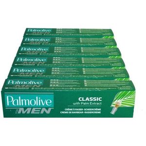 Palmolive Scheercrème Classic – 6 × 100 ml – Rijke, Verzorgende Scheercrème met Palmextract – Voor een Gladde, Comfortabele & Irritatievrije Scheerbeurt