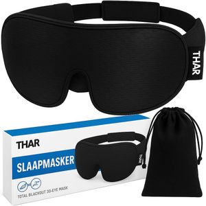 THAR Luxe Slaapmasker – Verduisterend & Zijdezacht – Voor Reizen & Rust