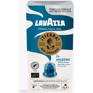 Lavazza Tierra for Amazonia - 100 Aluminium Capsules - Koffiecups compatibel met Nespresso - BIO / ORGANIC COFFEE UIT PERU