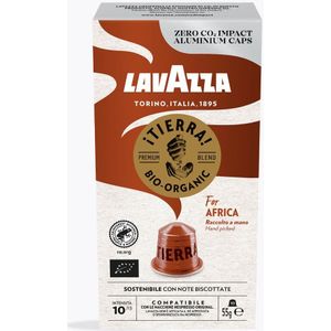 Lavazza Tierra for Africa - 100 Aluminium Capsules - Koffiecups compatibel met Nespresso - BIO / ORGANIC COFFEE