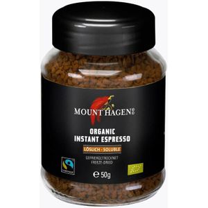 Mount Hagen Instant Espresso Glass 50g Bio & Fairtrade