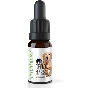 Dutch Hemp CBD olie isolaat 4% honden 10 ml 400 mg CBD