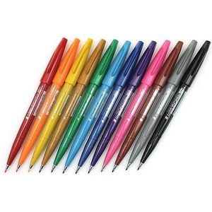 Pentel Touch brush pen SES15C - licht grijs