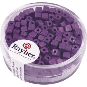 Rayher Metallic kralen blokjes 14-308 - 314 violet