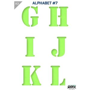 QBIX A3 sjabloon alphabet 7