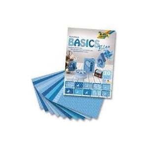 Folia Basics papierblok blauw 46449