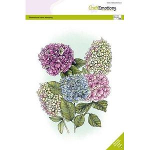 Craftemotions Clearstamp A5 3026 hydrangea