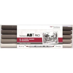 Tombow ABT pro markerset 5 warm grey