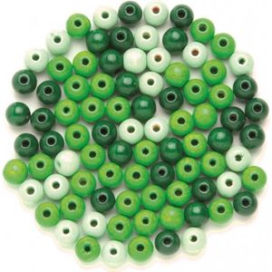 Glorex Nuance houten kralen groen - 1653.055 maat 8mm