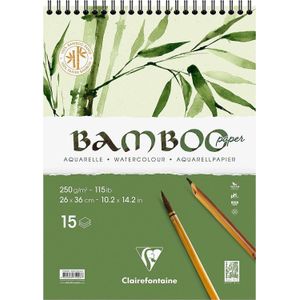 Clairefontaine Bamboo blok spiraal staand - 975925C maat 19x26cm