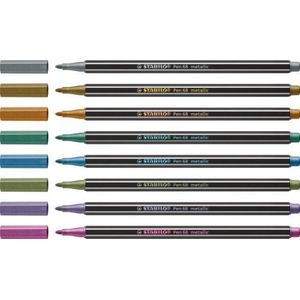 Stabilo Metallic pen 68 stiften los - 805 zilver