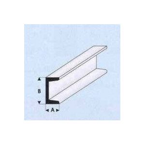 Raboesch Styreneprofiel 412 U-profiel - 412-58 maat A 4.0 en  B 8.0 mm.