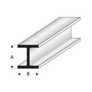 Evergreen Polystyreen profiel H - 283 pak 4 stuks 2.5 mm