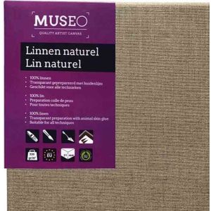 Museo Linnen naturel schildersdoeken - maat 100x100cm per 2 stuks
