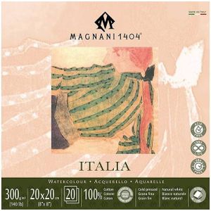 Magnani Aquarelblok italia vierkant - maat 20x20cm